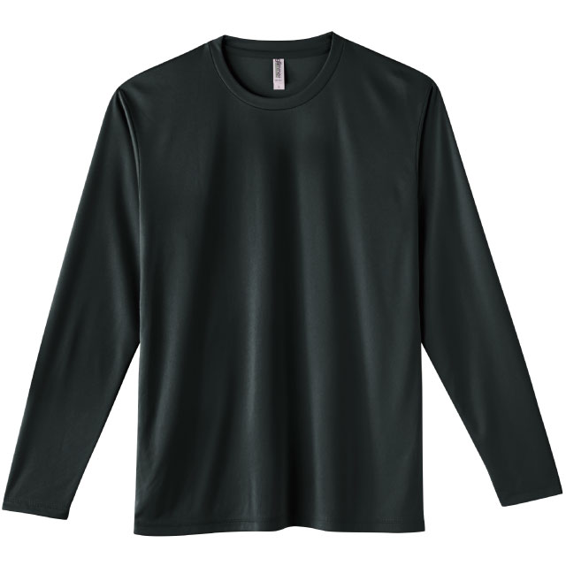 スモークブラック｜インターロックドライ長袖Tシャツ