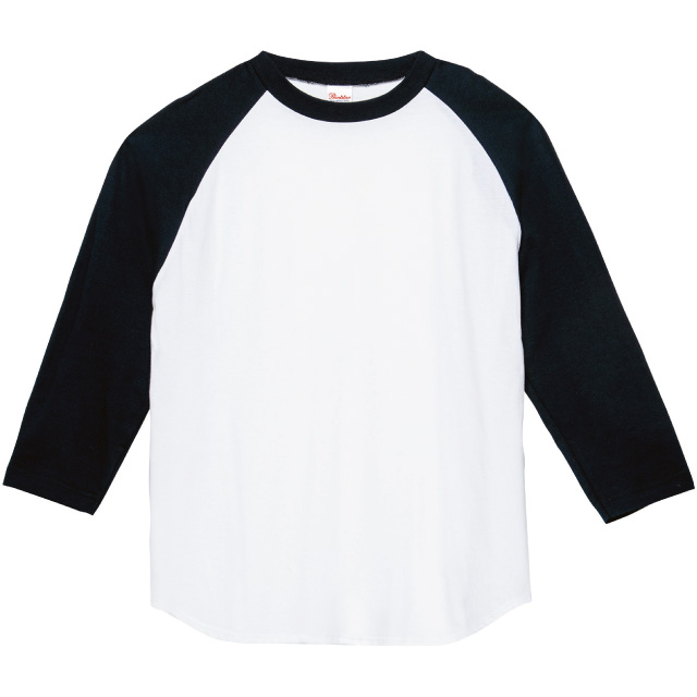 ホワイト×ブラック｜スタンダードラグランTシャツ