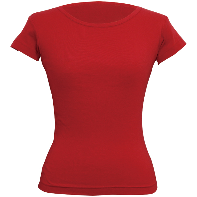 レッド|スリムフィットTシャツ