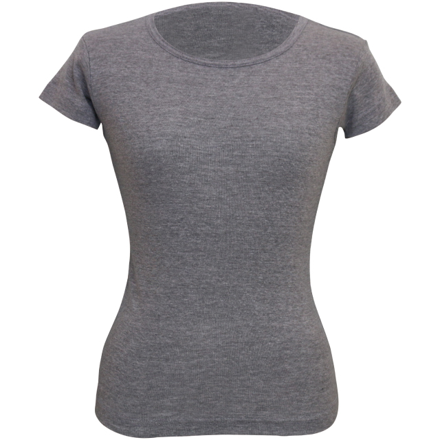 杢グレー|スリムフィットTシャツ