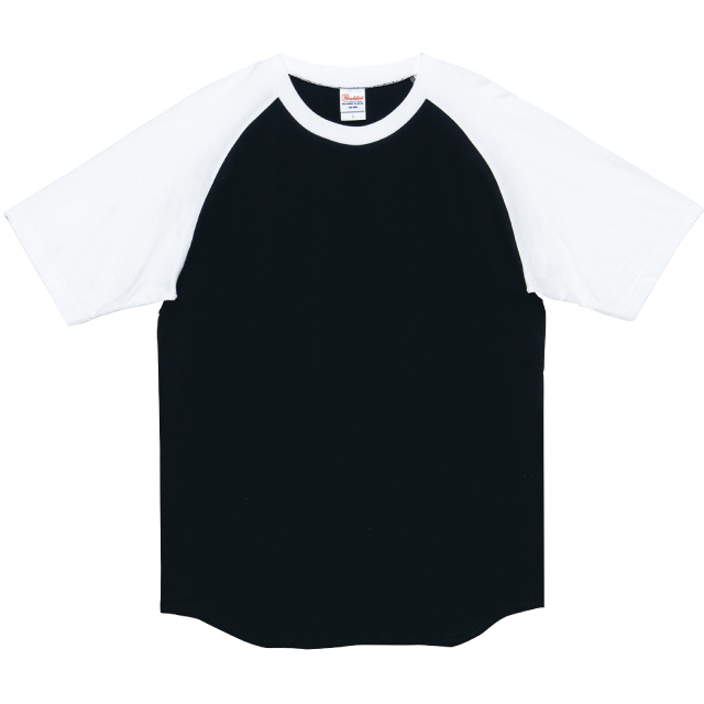 ブラック×ホワイト｜ラグラン半袖Tシャツ