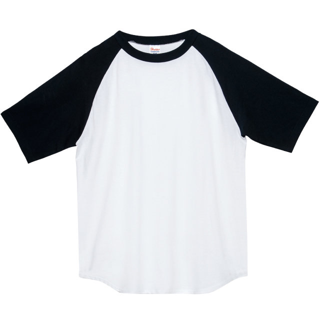 ホワイト×ブラック｜ラグラン半袖Tシャツ