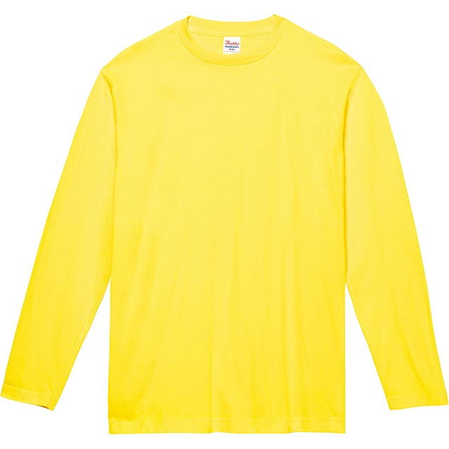【正規販売店】 黄色・イエローの長袖・ロングTシャツ（刺繍・プリント トップス