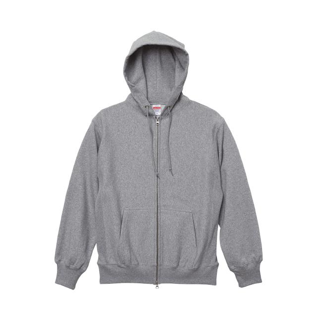 ミックスグレー|ベーシックリラックスジップパーカー