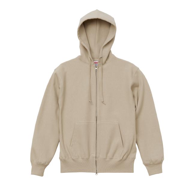 サンドベージュ|ベーシックリラックスジップパーカー