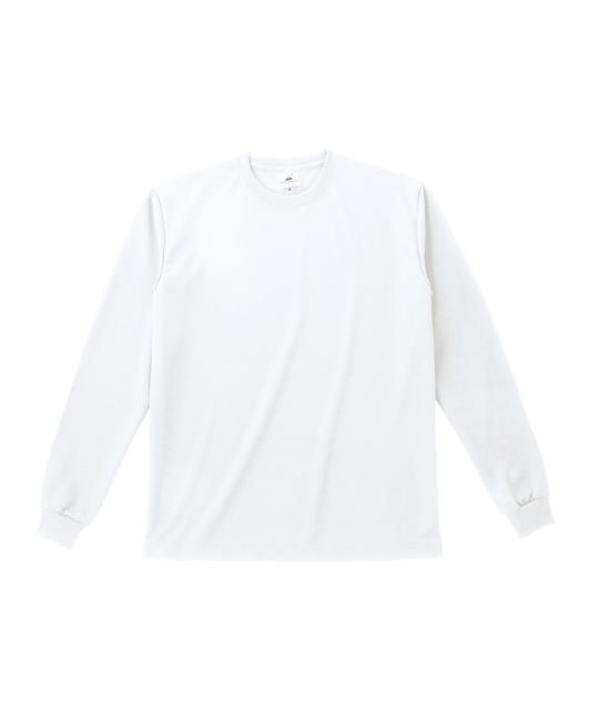 ホワイト｜ファイバードライロングスリーブTシャツ