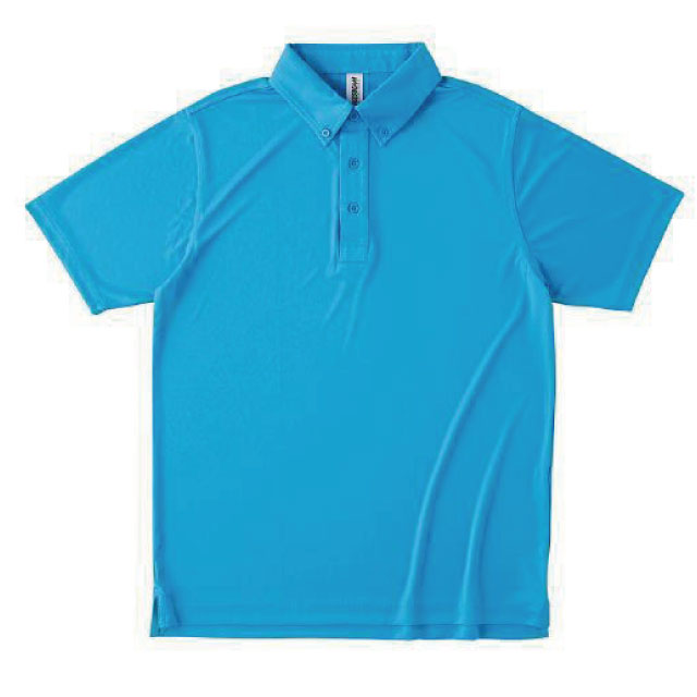 ターコイズ｜マルチドライボタンダウンポロシャツ