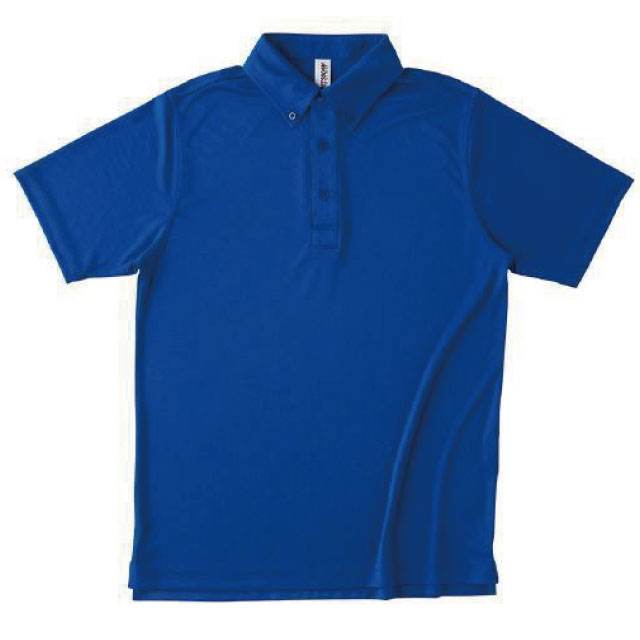 ロイヤルブルー｜マルチドライボタンダウンポロシャツ