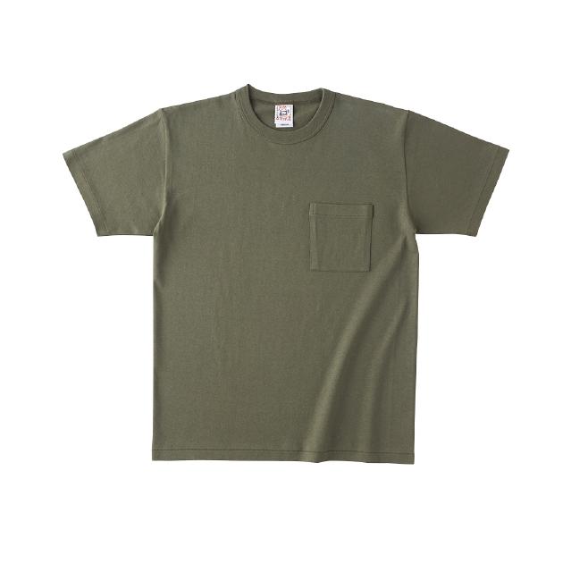 オープンエンドマックスウェイトバインダーネックポケットTシャツ 