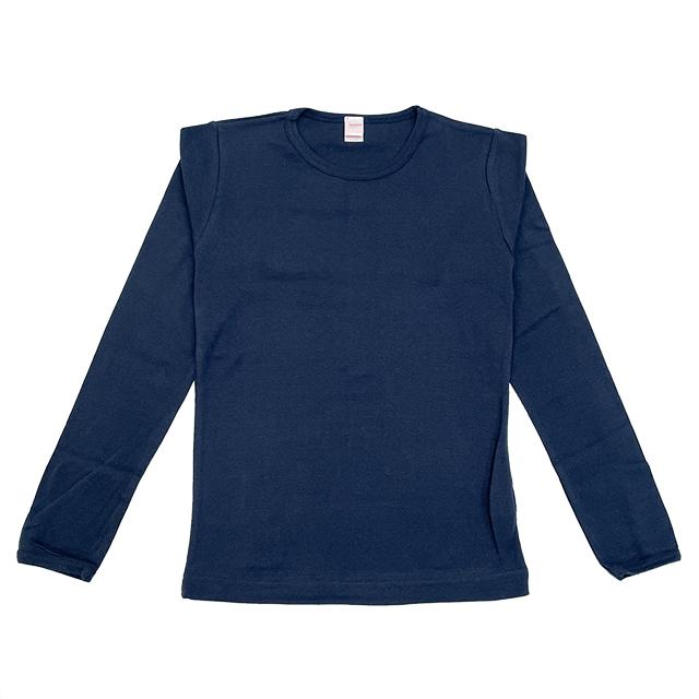 ネイビー|スリムフィットロングTシャツ