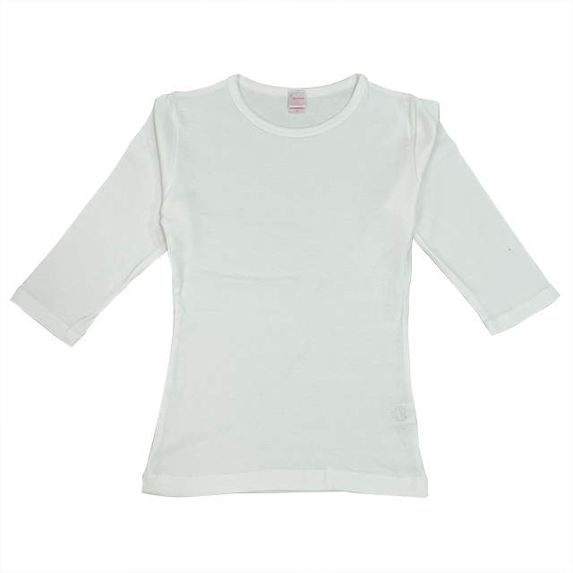 ホワイト｜スリムフィット7分袖Tシャツ