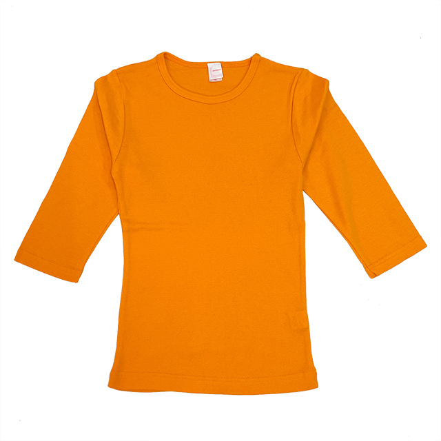 オレンジ｜スリムフィット7分袖Tシャツ