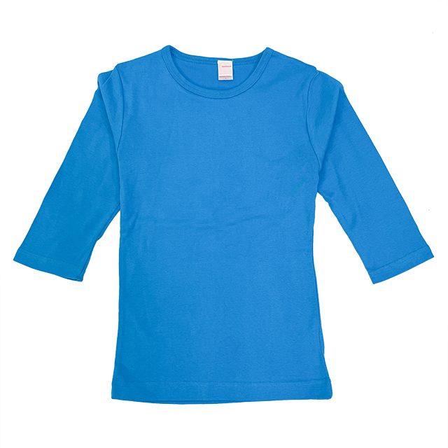 ディープターコイズ｜スリムフィット7分袖Tシャツ