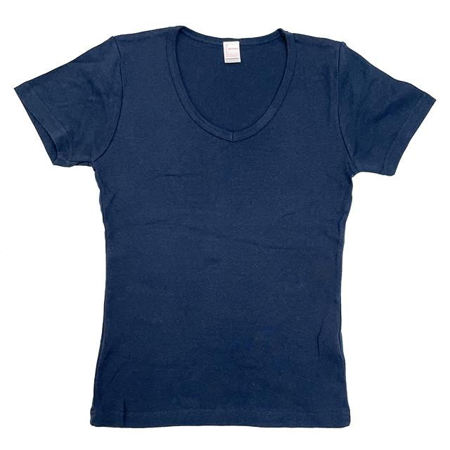 ネイビー｜スリムフィットVネックTシャツ