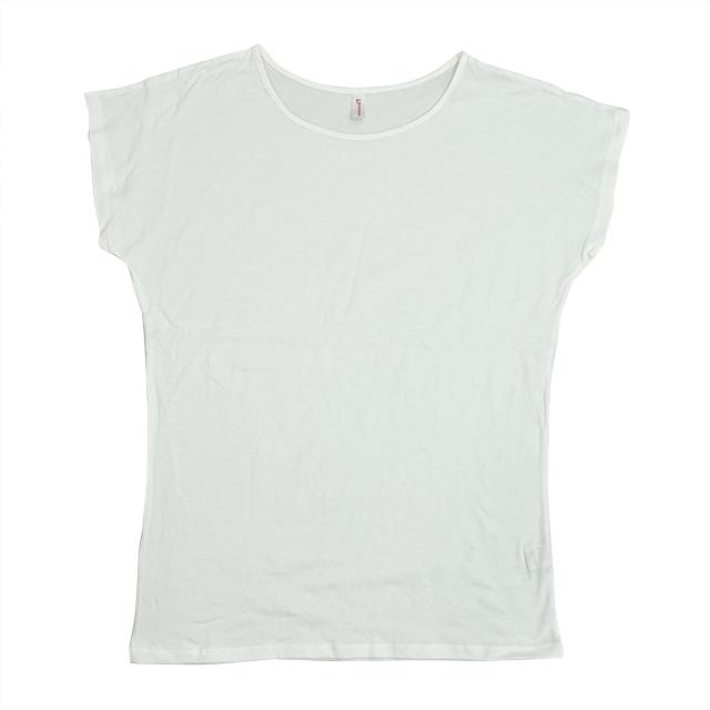 ホワイト|ピュアコットンドルマンTシャツ