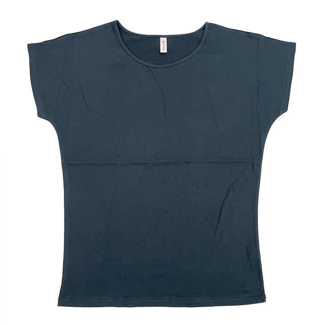 ブラック|ピュアコットンドルマンTシャツ