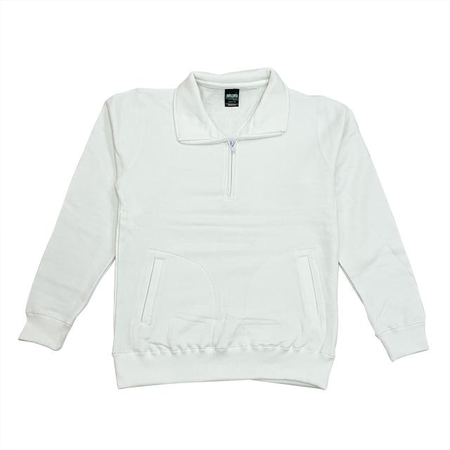 ホワイト｜レギュラーハーフジップトラックトップ