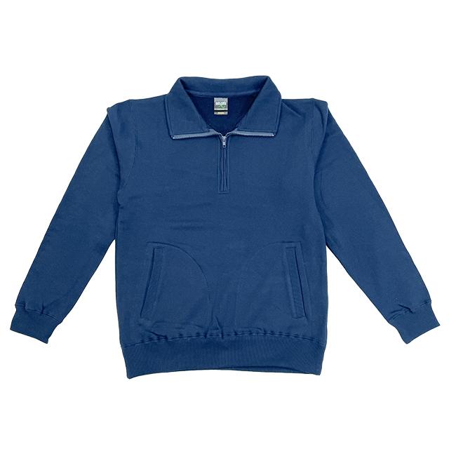 ネイビー｜レギュラーハーフジップトラックトップ