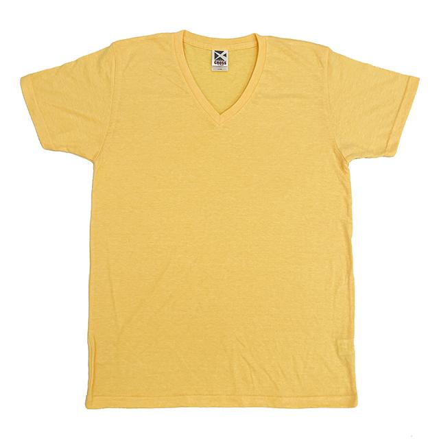 ミックスイエロー｜ミックスVネックTシャツ