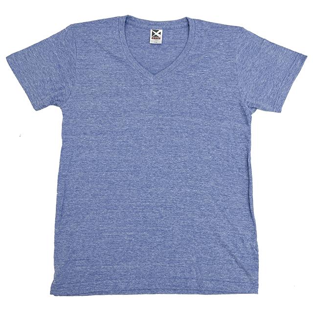 ミックスブルー｜ミックスVネックTシャツ