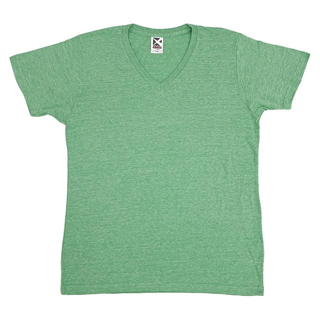 ミックスグリーン｜ミックスVネックTシャツ