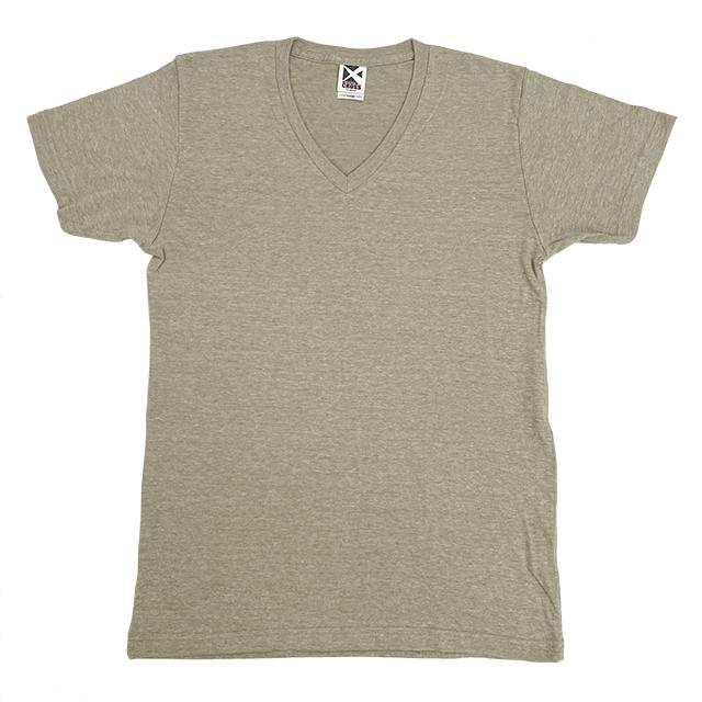 ミックスベージュ｜ミックスVネックTシャツ