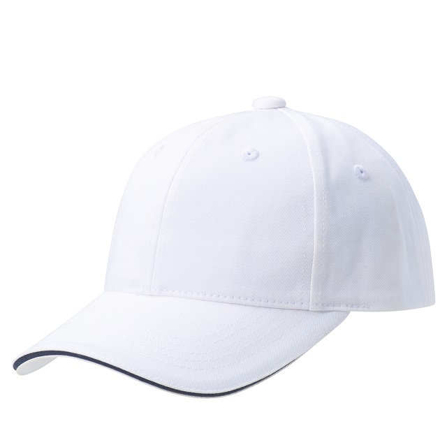 ホワイト／ネイビー｜ラインバイザーキャップ