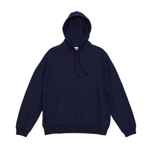 ネイビー|さらりとビッグプルパーカー