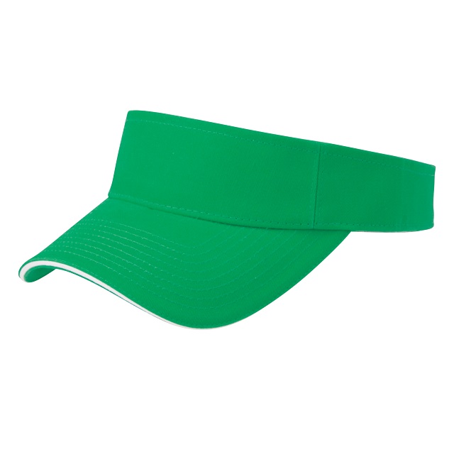 グリーン/オフホワイト|カラフルラインバイザー