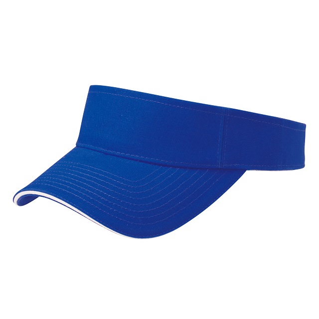 ロイヤルブルー/オフホワイト|カラフルラインバイザー