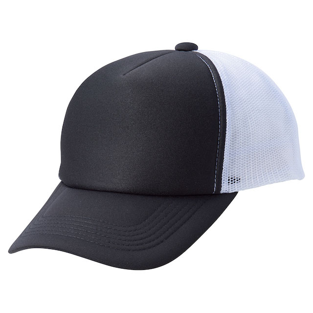 ブラック|ツートーンメッシュキャップ