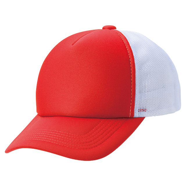 レッド|ツートーンメッシュキャップ