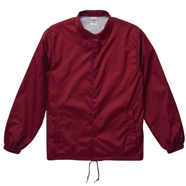 バーガンディ｜ナイロンコーチジャケット