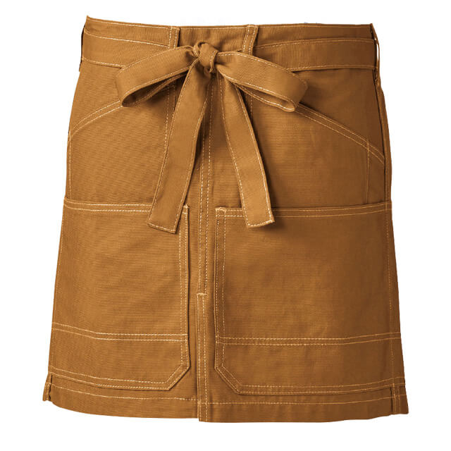 ライトブラウン｜おしゃれステッチエプロン（腰巻き）