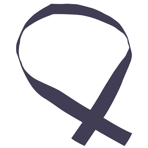 黒｜団結はちまき（ネーム刺繍）