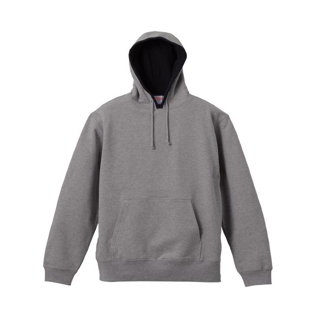 ミックスグレー×ブラック|カラフルフードパーカー