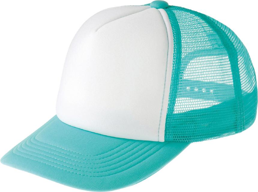 アクア×ホワイト｜カラフルキャップ