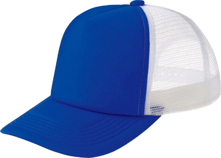 ホワイト×ロイヤルブルー｜カラフルキャップ