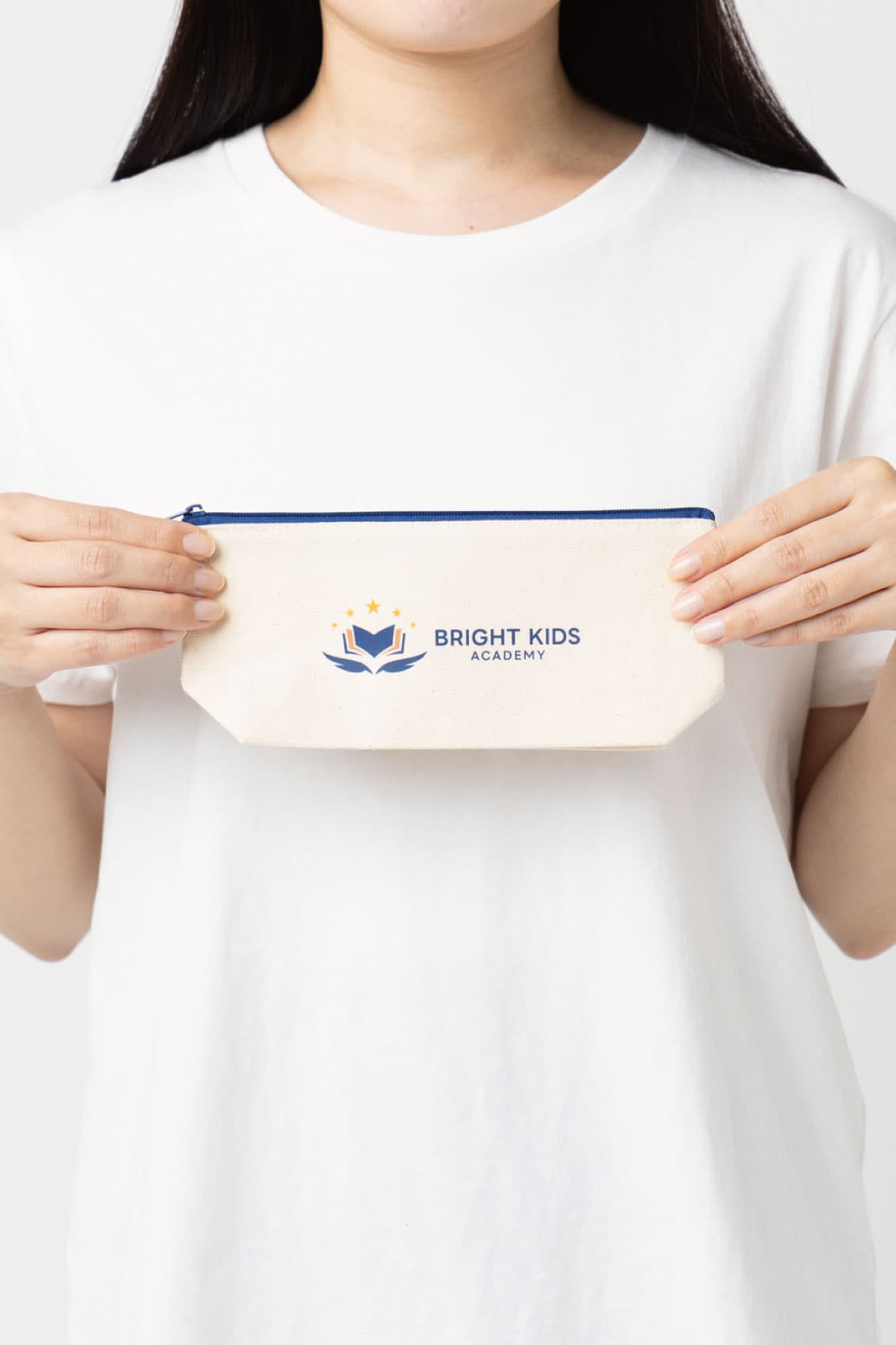 カラーファスナーキャンバスロングポーチ｜トートバッグ