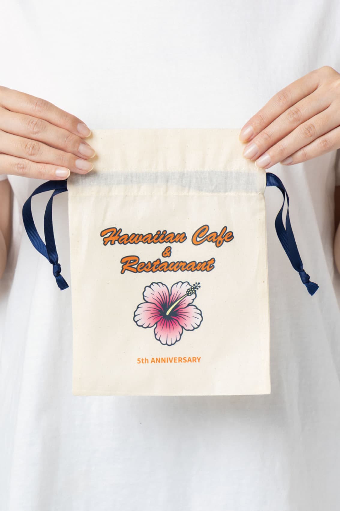 コットンカラーリボン巾着（S）