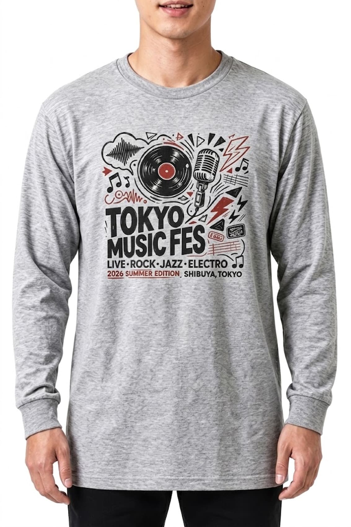 長袖リブナイスTシャツ