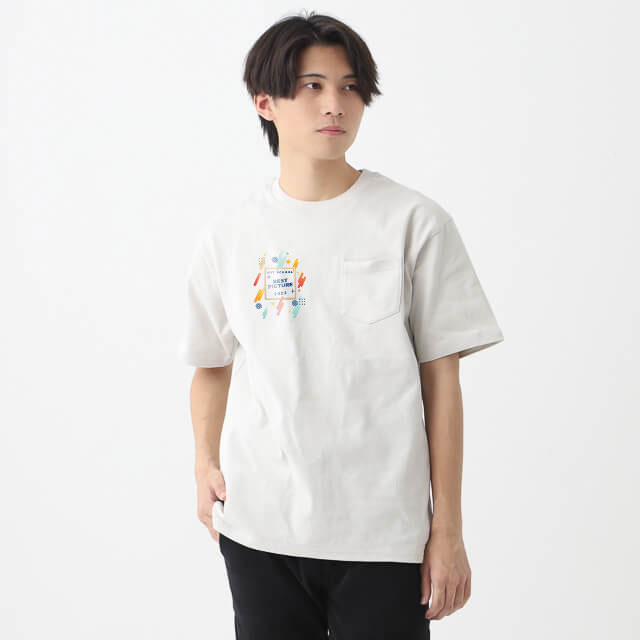 Name バック チェック プリント ポケット　Tシャツ