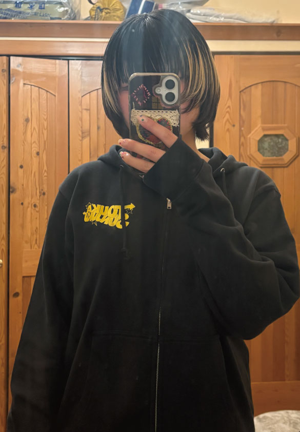 カラフルフードジップパーカー商品レビュー画像