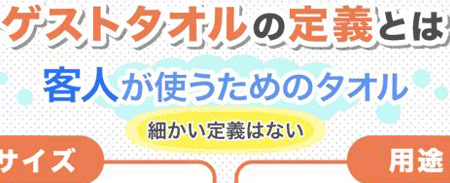 よく耳にする「ゲストタオル」とは？