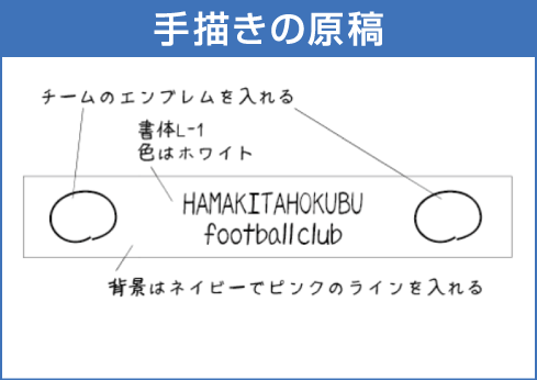 手描きの原稿デザイン